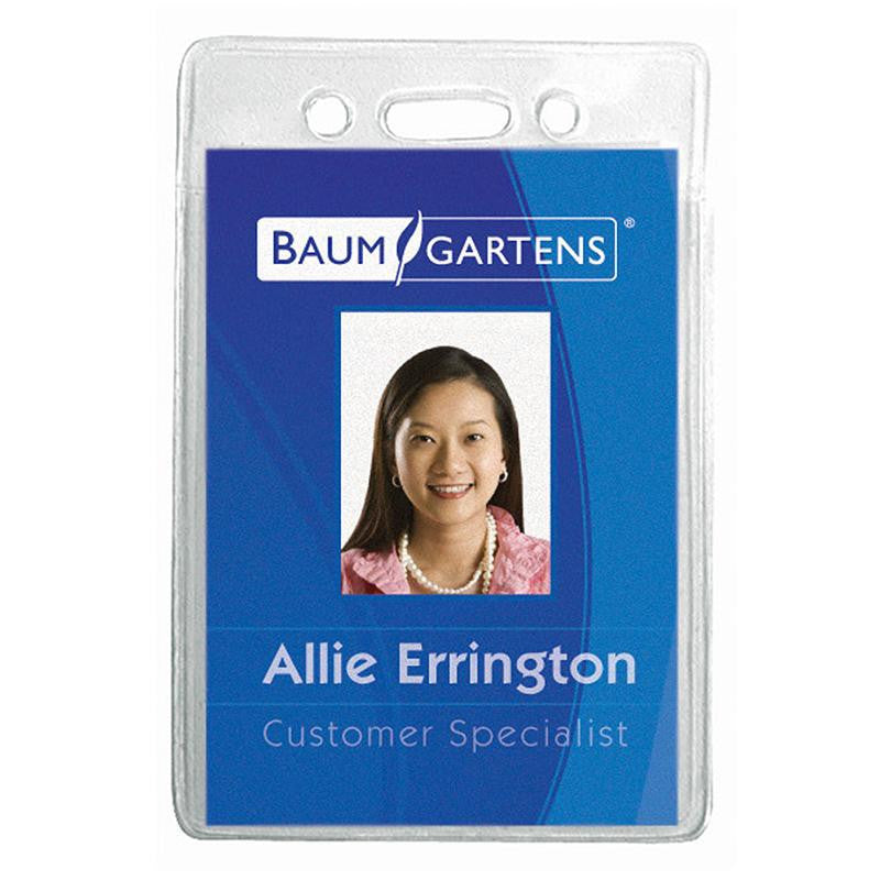 NAME BADGE HOLDER VERTICAL 12PK