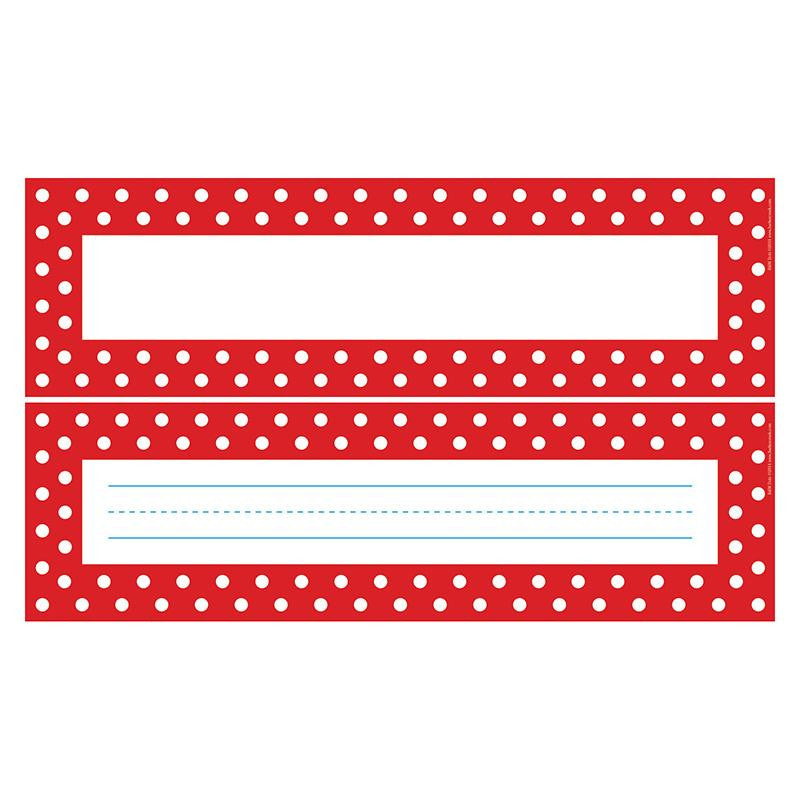 RED & WHITE DOT BB SIGNS NAMEPLATES