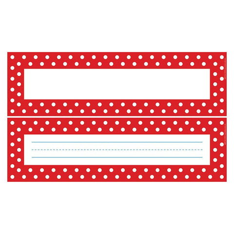 RED & WHITE DOT BB SIGNS NAMEPLATES