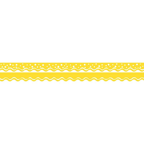 HAPPY LEMON YELLOW BORDER DOUBLE