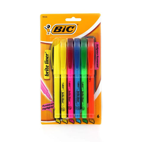 BRITE LINER HIGHLIGHTER 6 PK ASST