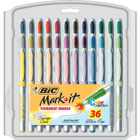 BIC MARK IT PERMANENT MARKERS 36PK