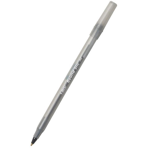 BIC STICK PENS MEDIUM BLACK 12-PK