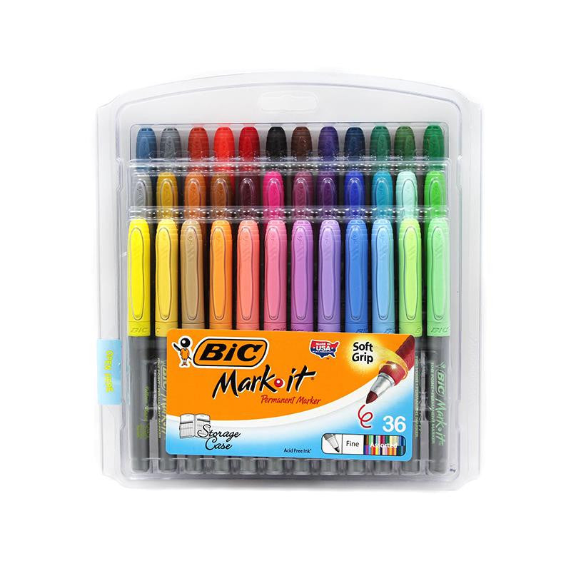 BIC MARK IT PERMANENT MARKERS 36PK