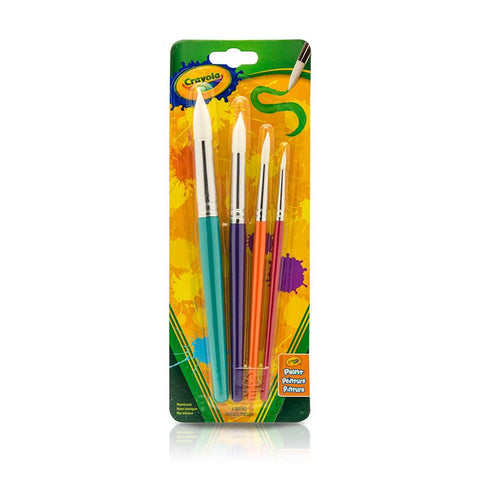 CRAYOLA BIG PAINTBRUSH ST ROUND 4PK