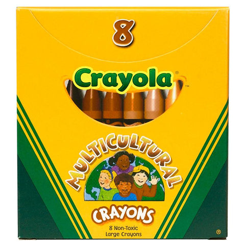 MULTICULTURAL CRAYONS LARGE 8PK