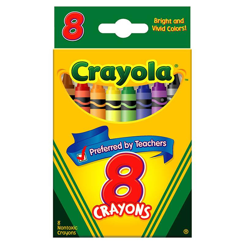 CRAYOLA CRAYONS 8 COLOR PEGGABLE