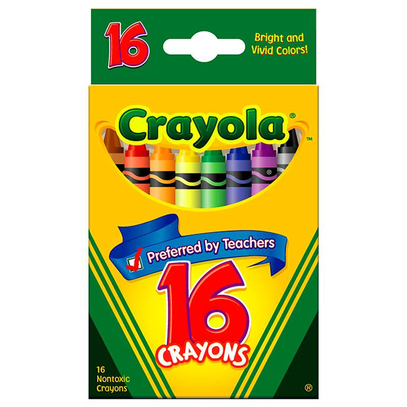 CRAYOLA CRAYONS 16 COLOR PEGGABLE