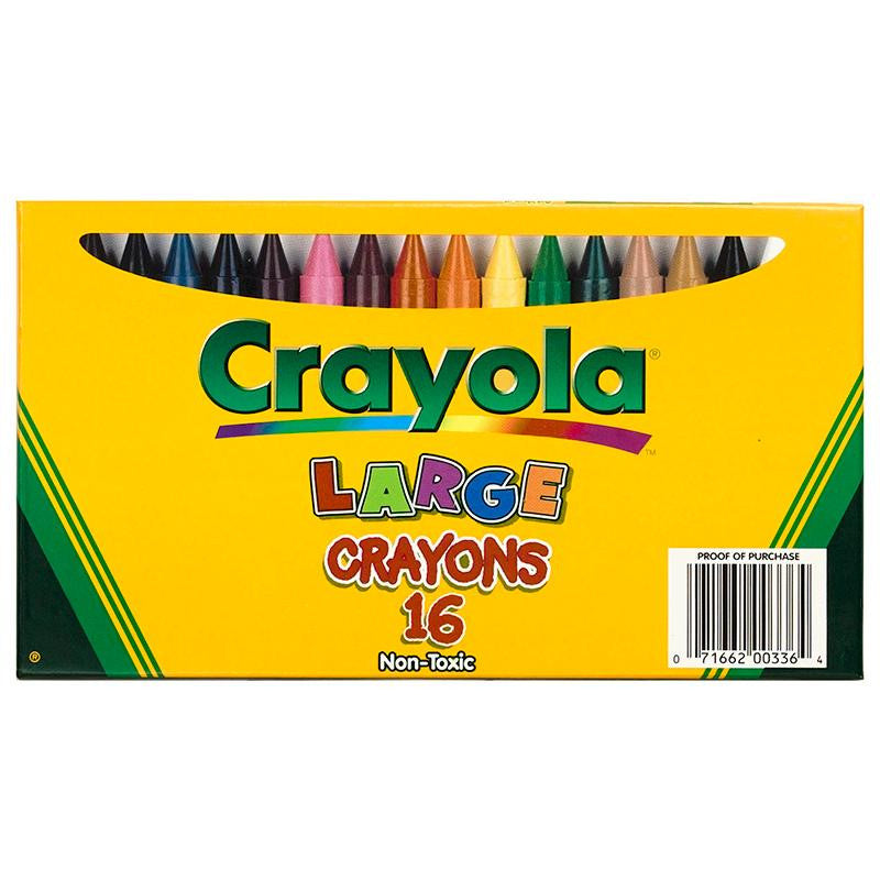 CRAYOLA LARGE SIZE CRAYON 16PK