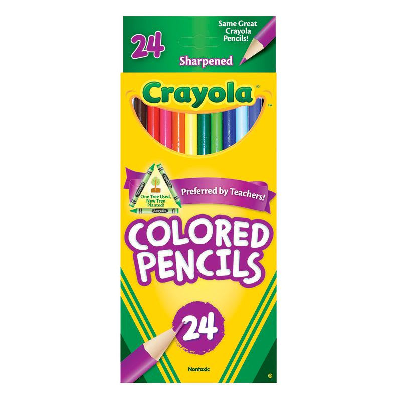 CRAYOLA COLORED PENCILS 24PK ASST