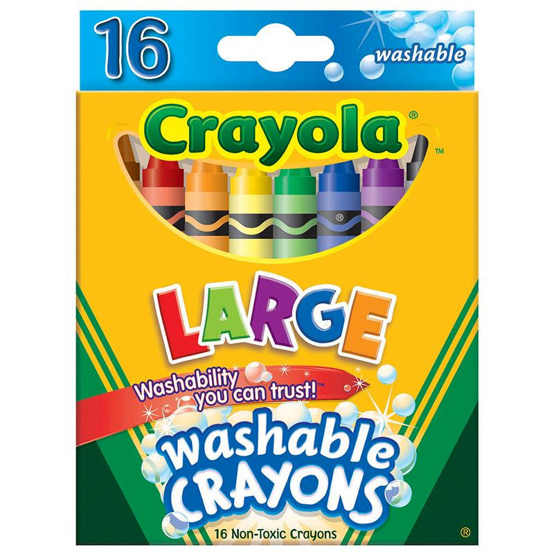 CRAYOLA WASHABLE CRAYONS 16CT LARGE