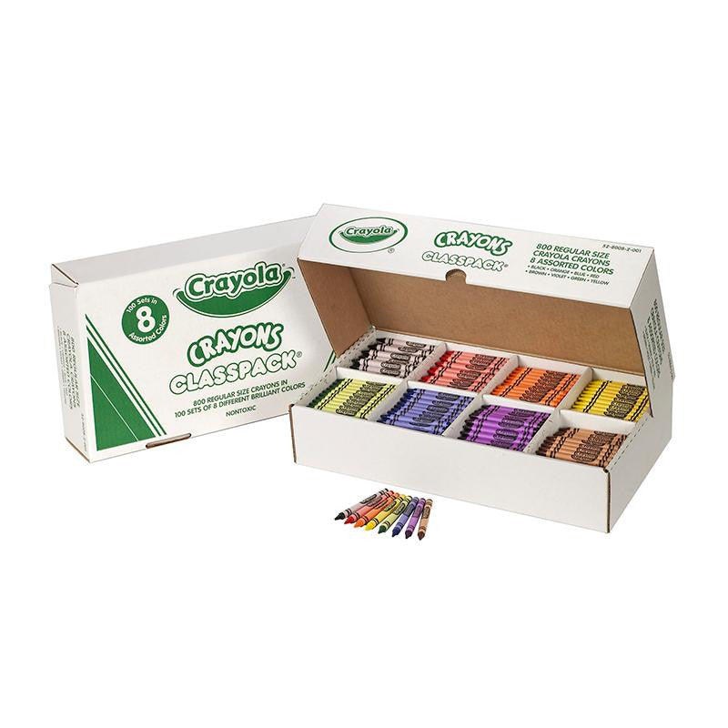 CRAYOLA CRAYONS CLASSPACKS 8 COLOR