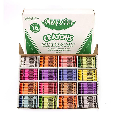 CRAYOLA CRAYONS CLASSPACKS 16 COLOR