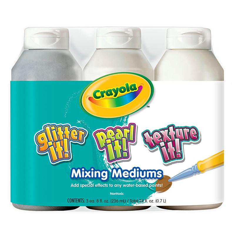 CRAYOLA 3 CT 8 OZ TEMPERA MIXING