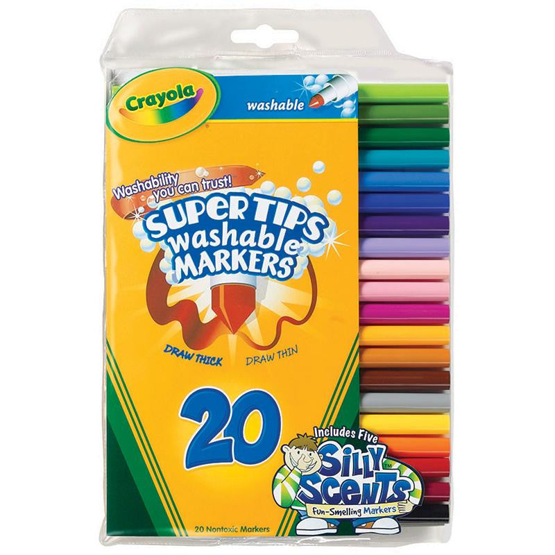 WASHABLE MARKERS 20CT SUPER TIPS