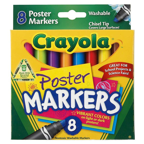 CRAYOLA 8CT POSTER MARKERS