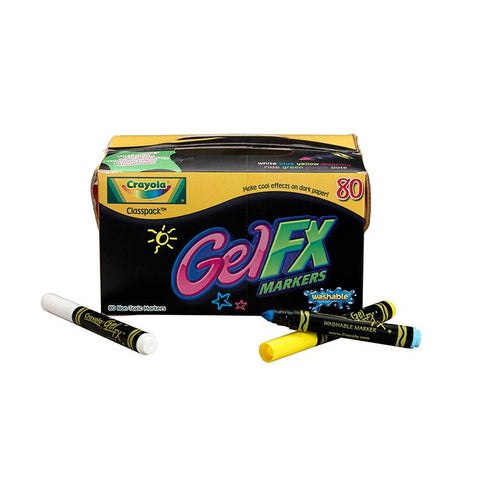 CRAYOLA GEL FX MARKERS 80CT 8 COLOR