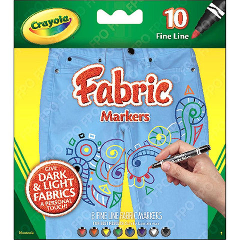 CRAYOLA FINE LINE FABRIC MARKERS