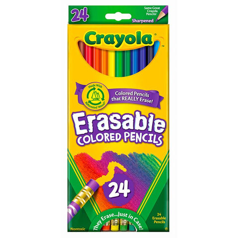 24 CT ERASABLE COLORED PENCILS