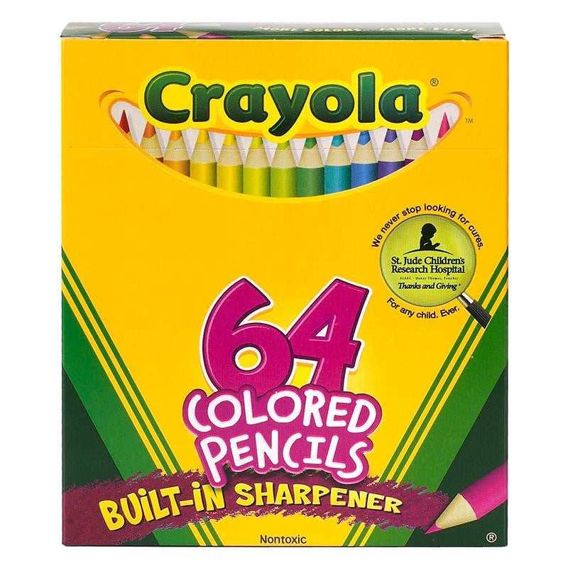 CRAYOLA COLORED PENCILS 64 COUNT