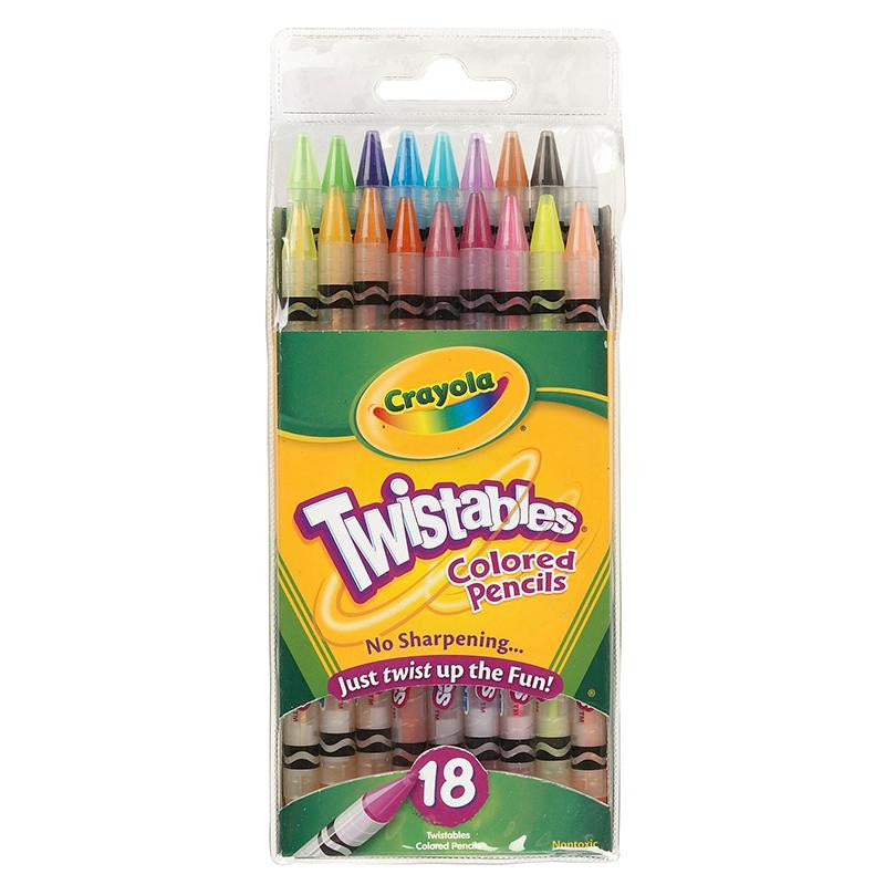 CRAYOLA TWISTABLES 18 CT COLORED