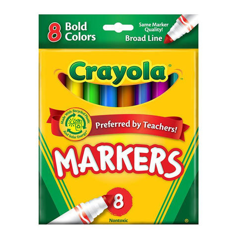 COLORING MARKER BOLD CONICAL 8PK