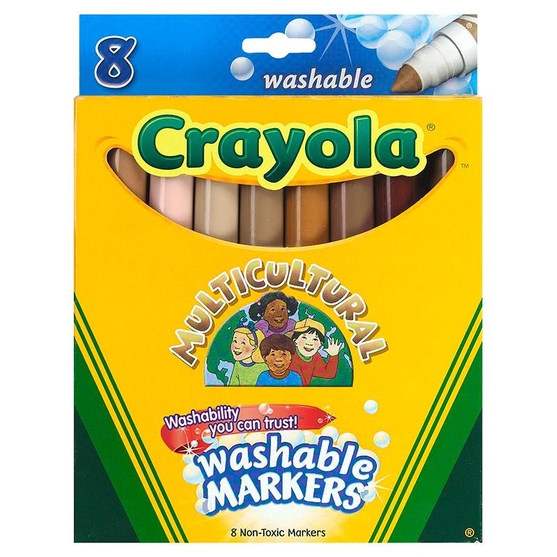 MULTICULTURAL WASHABLE MARKERS 8PK