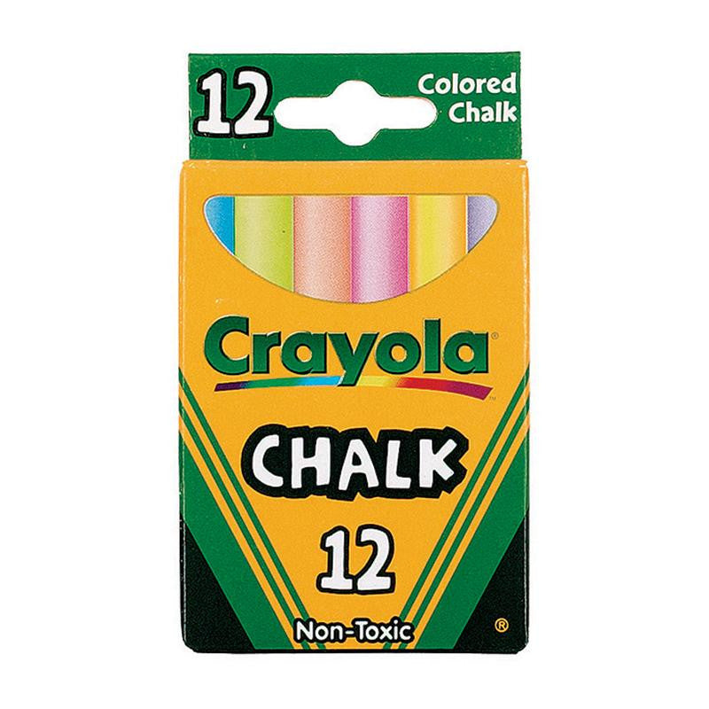 CRAYOLA COLORED LOW DUST CHALK