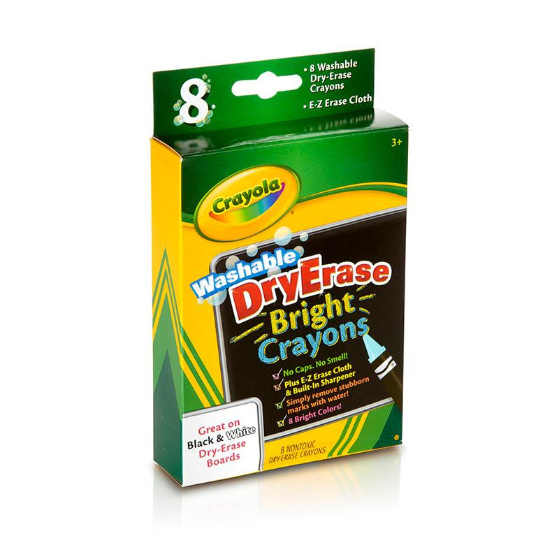 CRAYOLA DRY ERASE BRIGHT 8 COUNT