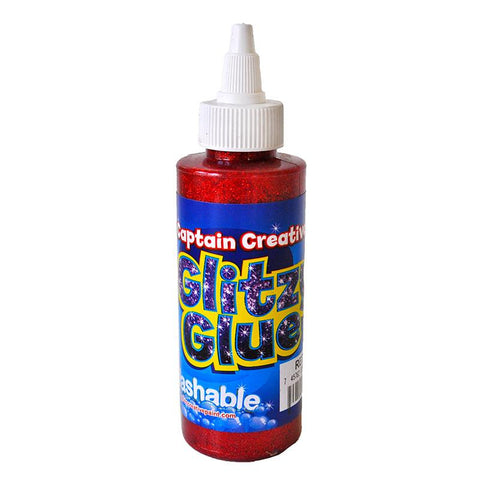 GLITZY GLUE RED 4 OZ BY CAPTAIN