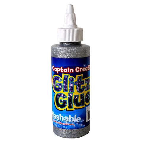 GLITZY GLUE SILVER 4 OZ BY CAPTAIN