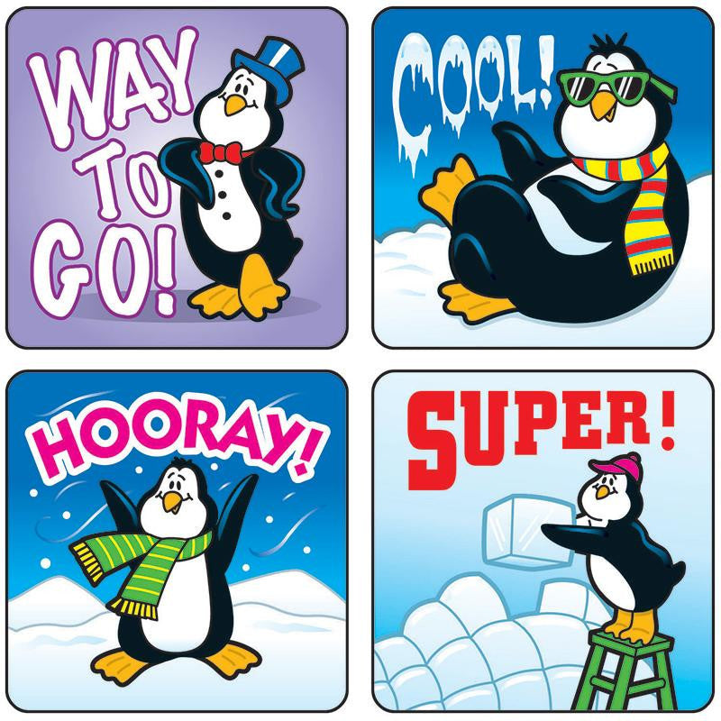 STICKERS PENGUINS 120-PK ACID &