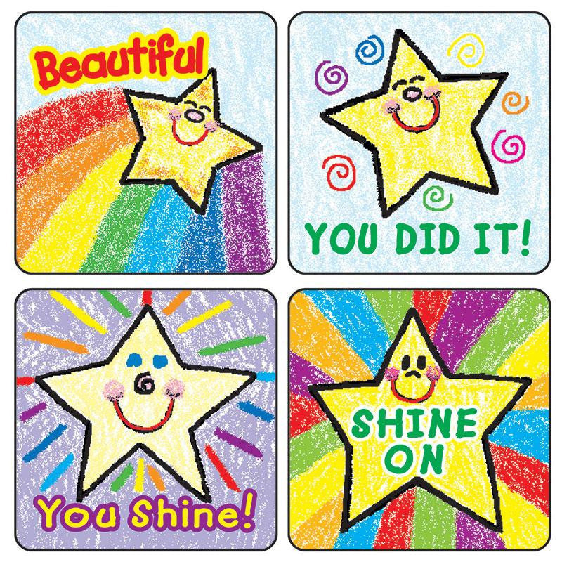 STICKERS STARS KID-DRAWN 120-PK