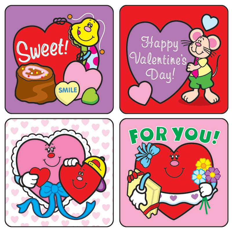 STICKERS VALENTINES DAY 120-PK ACID