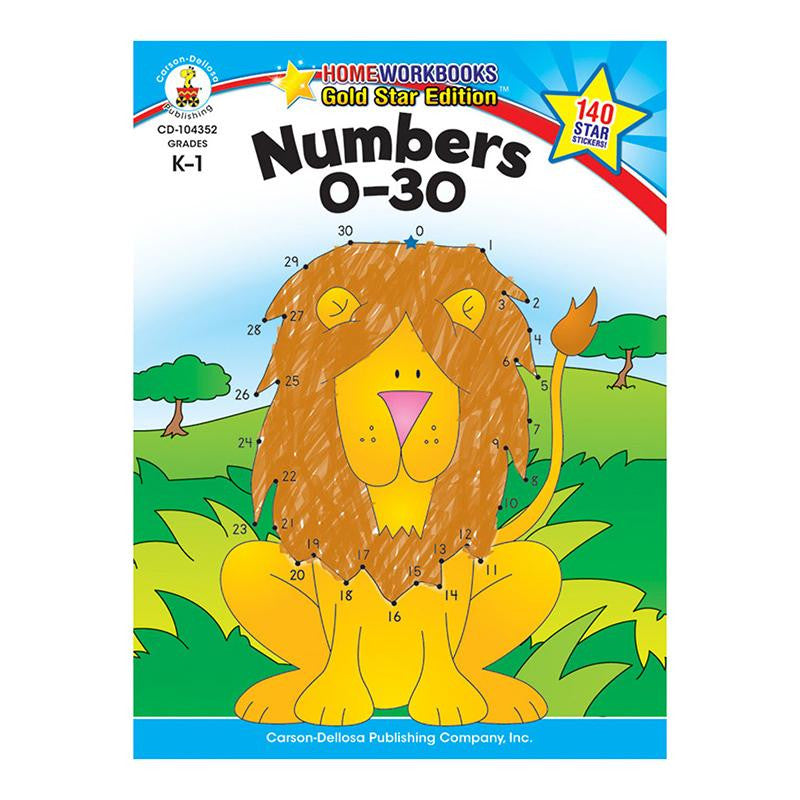 NUMBERS 0-30 HOME WORKBOOK GR K-1