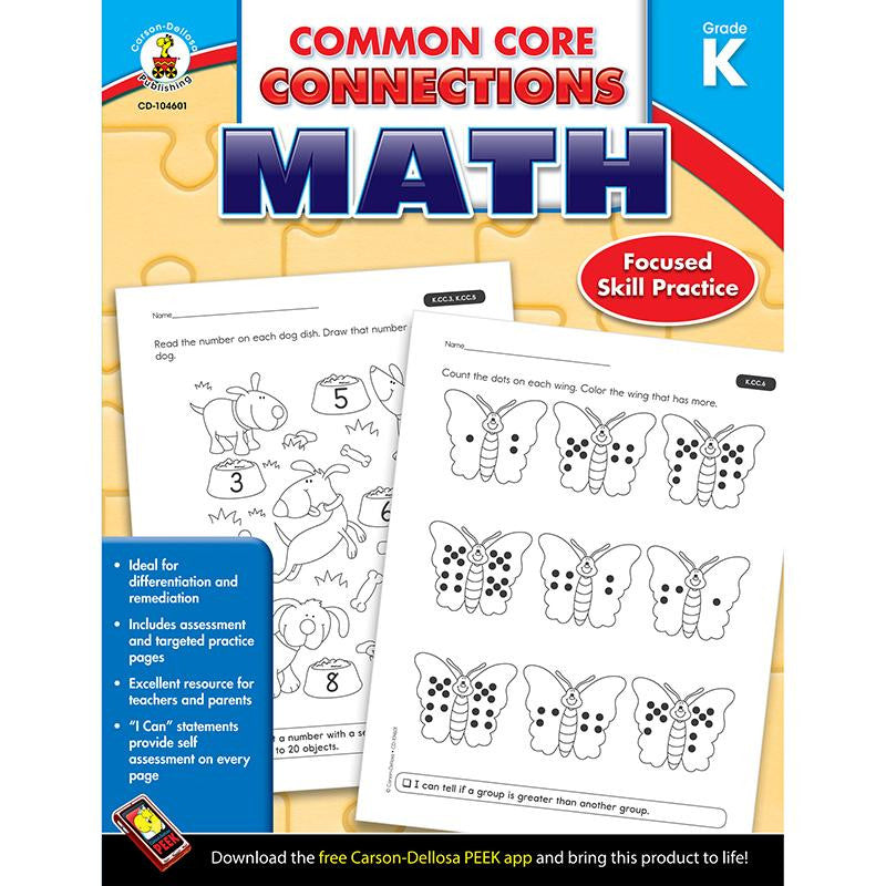 MATH GR K COMMON CORE CONNECTIONS