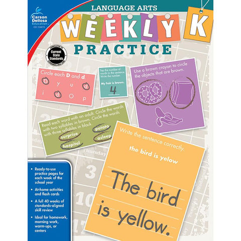 WEEKLY PRACTICE LANGUAGE ARTS GR K