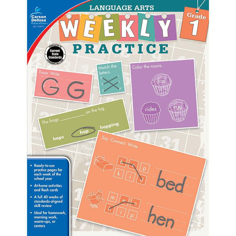 WEEKLY PRACTICE LANGUAGE ARTS GR 1