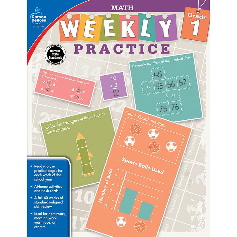 WEEKLY PRACTIVE MATH GR 1