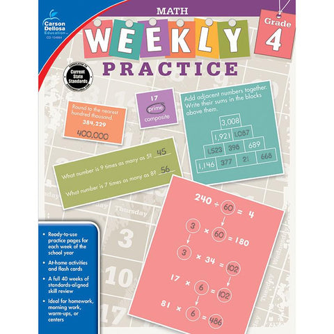 WEEKLY PRACTIVE MATH GR 4