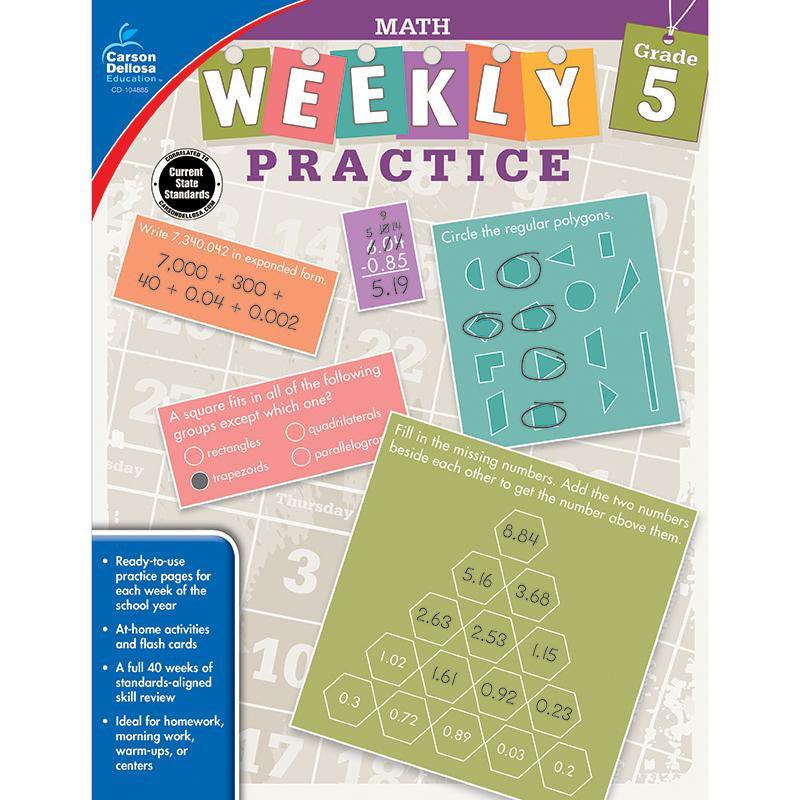 WEEKLY PRACTIVE MATH GR 5