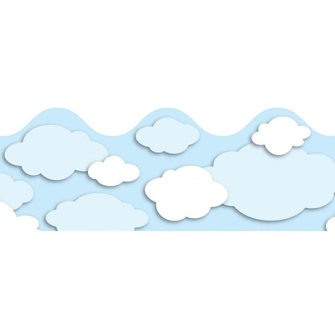 CLOUDS SCALLOPED BORDER