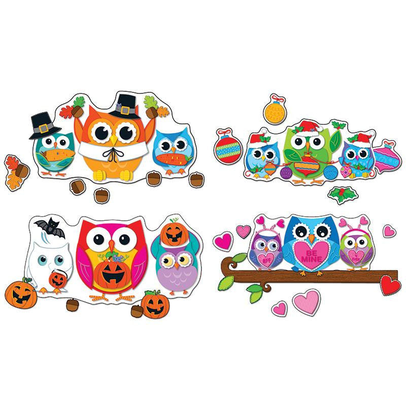 CELEBRATE WITH COLORFUL OWLS BB SET