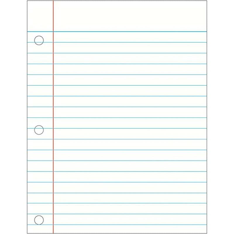 NOTEBOOK PAPER LAMINATED CHARTLET