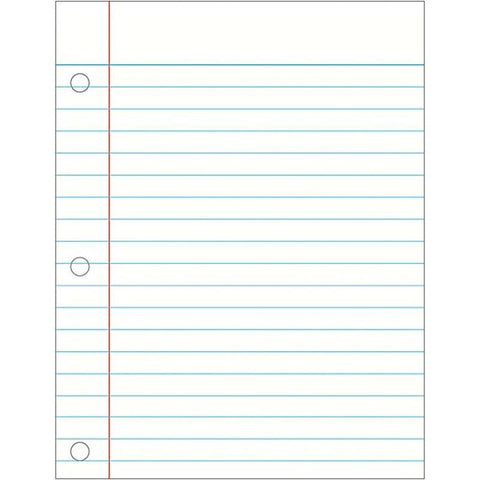 NOTEBOOK PAPER LAMINATED CHARTLET