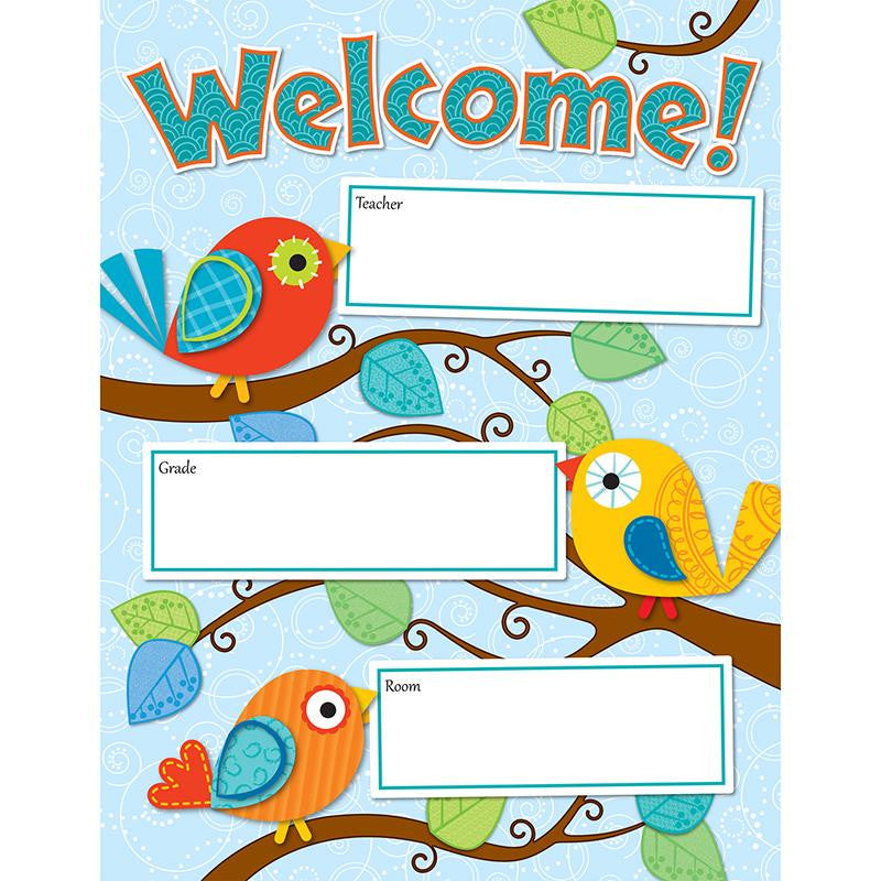 BOHO BIRDS WELCOME CHART