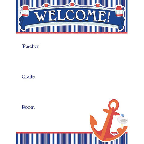 WELCOME CHARTLET GR PK-8