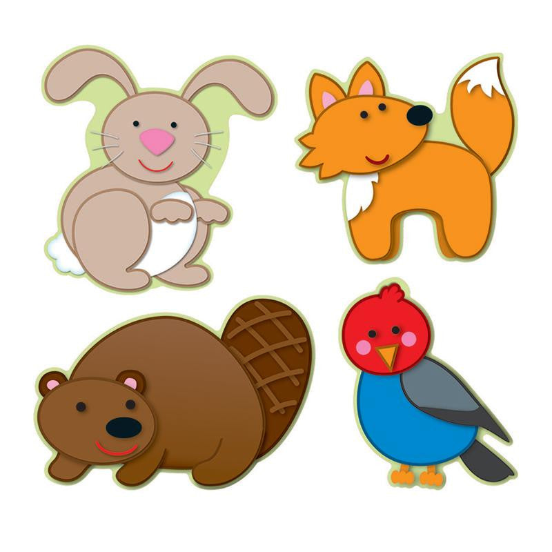 WOODLAND ANIMALS CUT OUTS 36CT