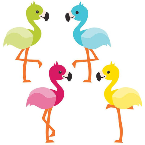 SCHOOL POP FLAMINGOS CUT OUTS