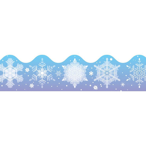 BORDER SNOWFLAKES SCALLOPED